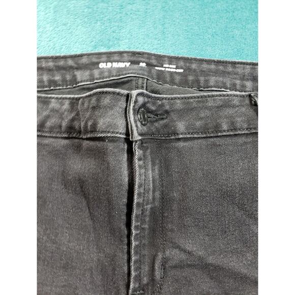 Old Navy Jeans Sz 20 Long Womens Black Stretch Pants Mid Rise Denim Bootcut - Picture 6 of 12